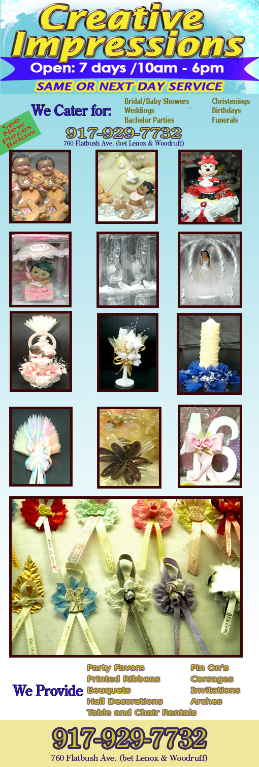 Creative Impressions Party Favors & Supplies